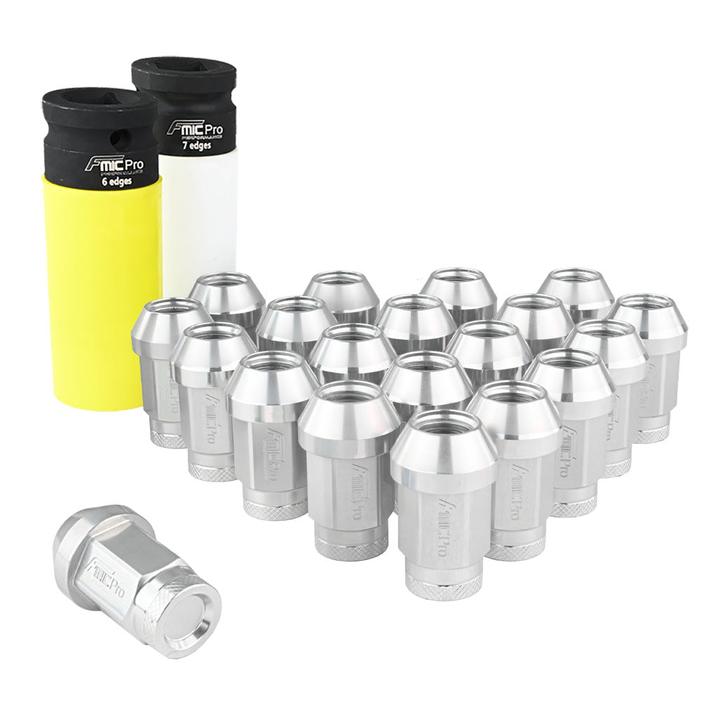 Tuercas de rueda de aluminio FMIC.Pro M14x1.25 plata 20 uds. cónicas