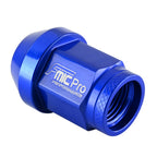 Tuerca de rueda de aluminio forjado FMIC.Pro M14x1,5 azul 1 ud. cónica pasante 7075-T6