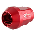 Tuerca de rueda de aluminio FMIC.Pro M14x1.5 roja 1 ud. cónica pasante