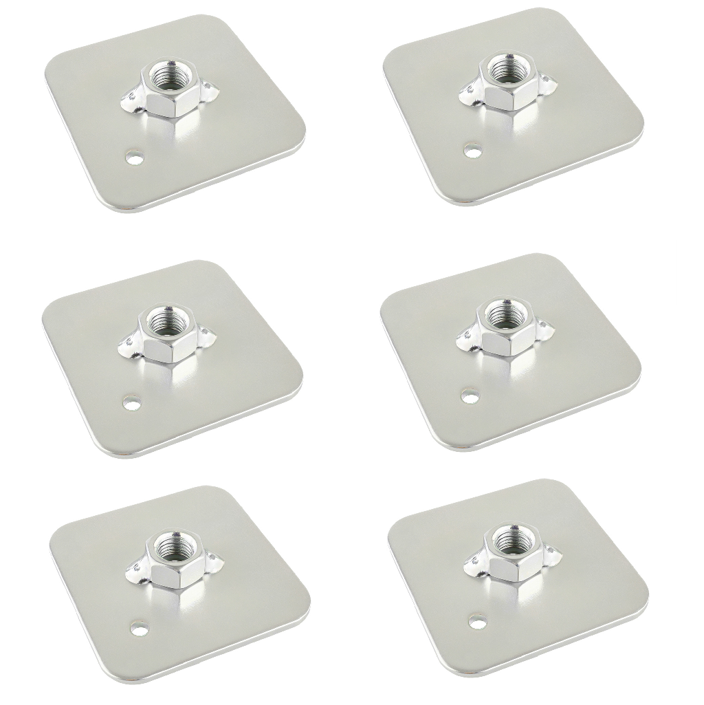 Placa de refuerzo para arnés FMIC.Pro con tuerca para soldar 65 × 65 mm FIA 7/16"-20 UNF 6 uds