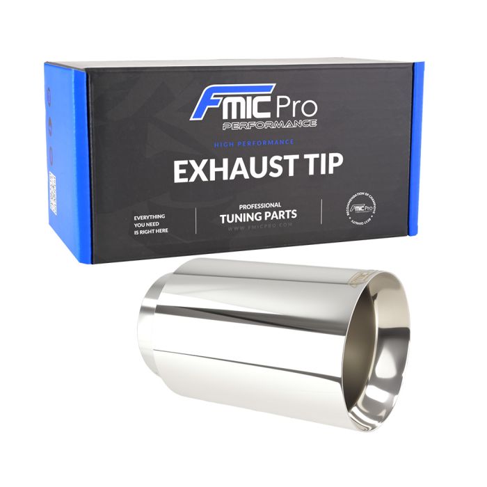 Fmic.Pro Stainless Steel Exhaust Pipe with 100mm Tip and 80mm Inlet.