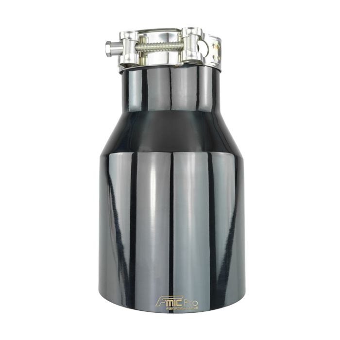 Fmic.Pro 100mm Stainless Steel Exhaust Tip, Black, 50mm Inlet