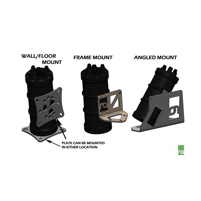 Fuel surge tank mounting bracket, Radium Engineering universal angular mount