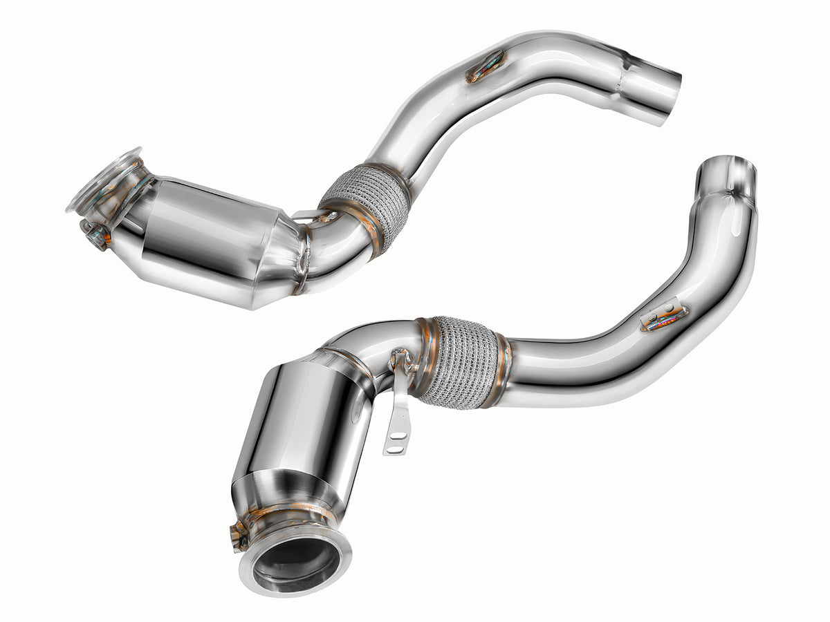 Downpipe FMIC.Pro para BMW F15 F16 X5 50ix X6 50ix 4.0 4.4L N63B 2015- con catalizador de alto flujo