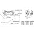 Wilwood 120-13745 Forged Dynalite-M Universal Stud Mount 4-Piston Brake Caliper, Red.