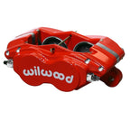 Wilwood 120-13745 Forged Dynalite-M Universal Stud Mount 4-Piston Brake Caliper, Red.