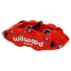 Pinza de freno radial universal Wilwood 120-11876 FNSL4R de 4 pistones, color rojo.
