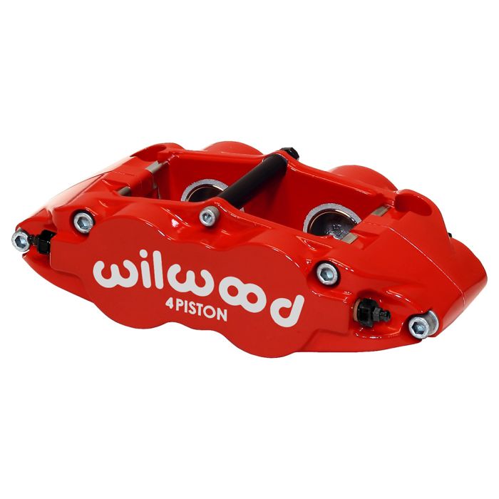 Pinza de freno radial universal Wilwood 120-14055 FNSL4R de 4 pistones, color rojo.
