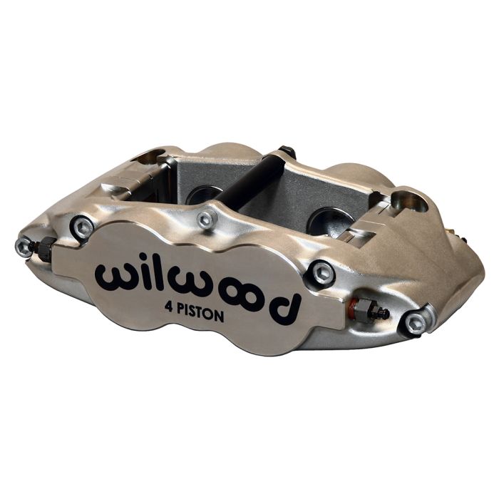 Pinza de freno radial universal Wilwood 120-12602 Superlite forjada, estrecha, de 4 pistones, niquelada.