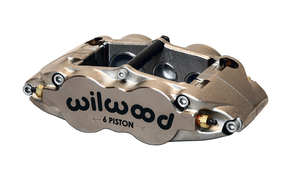 Pinza de freno Wilwood 120-11781 Forged Narrow Superlite montaje radial izquierda 6 pistones níquel
