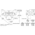 Pinza de freno Wilwood 120-11134 Superlite interna forjada SI de montaje universal con orejetas, 4 pistones