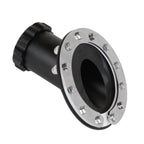 Cuello de llenado para fuel cell 45º aluminio negro con junta PTFE