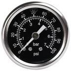 Manómetro de combustible 0-7 bar negro