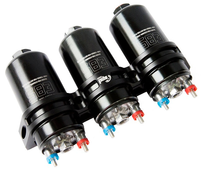 Bomba de combustible Trippel 340 etanol negro con soporte SPD