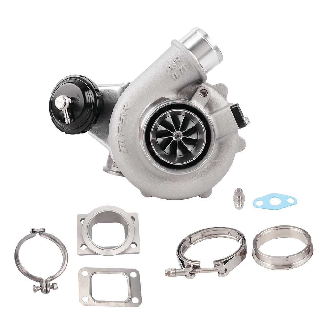 Turbocharger Pulsar PSR PTG 4849G 550 CV .49 entrada T25 salida V-Band 3" IWG con rodamiento de bolas