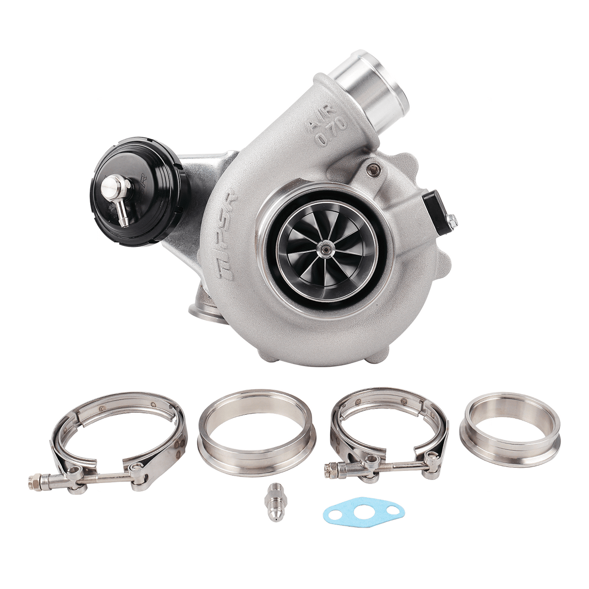Turbocompresor Pulsar PSR 5455G 660 CV 0,92 entrada V-Band 2,5" salida V-Band 3" IWG rodamiento de bolas