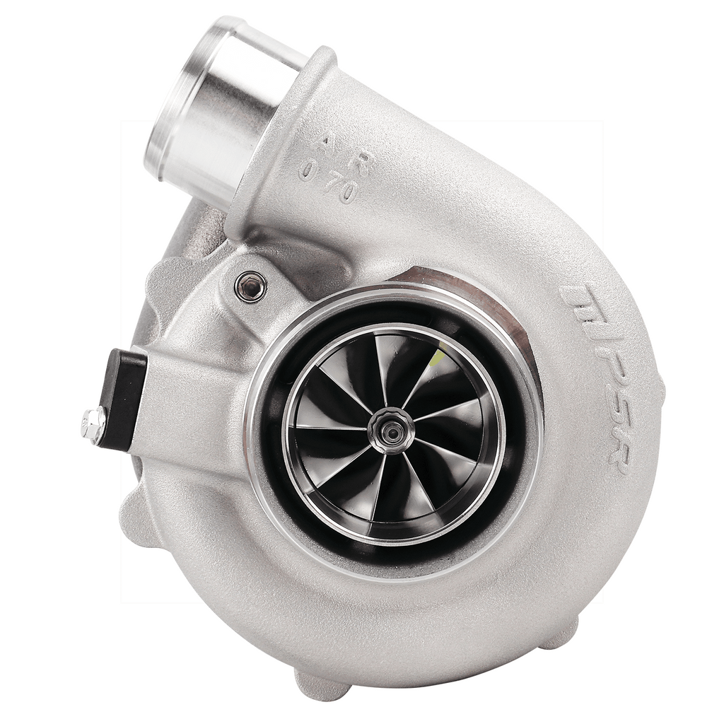 Turbocompresor Pulsar PSR PTG 4849G giro inverso 550 CV .72 entrada T3 salida V-Band 3" rodamiento de bolas
