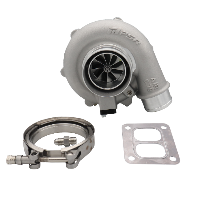 Turbo Pulsar PSR 5455G 660 HP .85 T4 Entrada de doble espiral Salida de 3" con brida en V Rodamiento de bolas