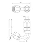 Extremo de manguera PTFE AN6 120°