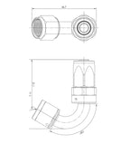Extremo de manguera PTFE AN8 120°