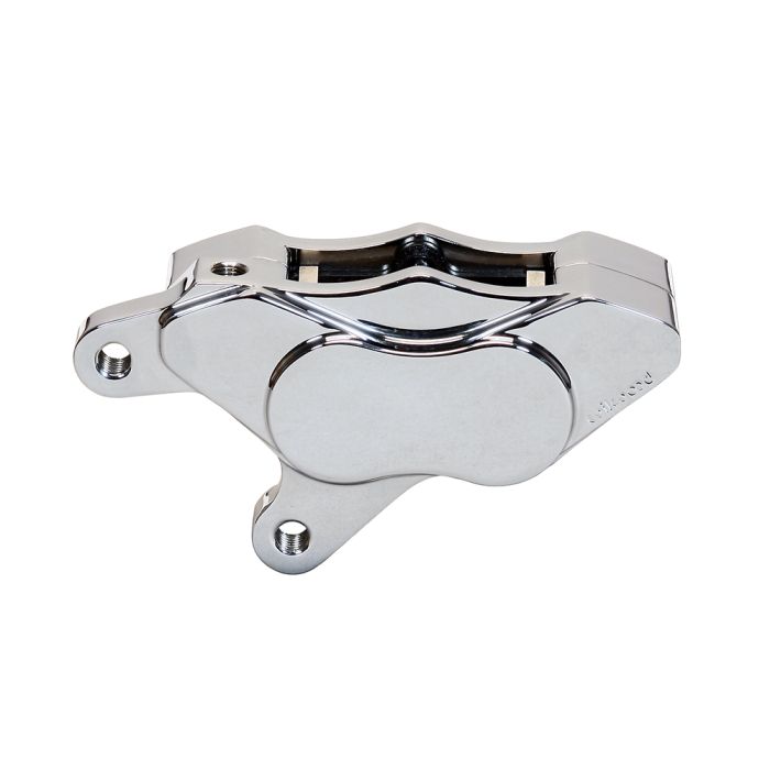 Pinza de freno delantera derecha Wilwood 120-12116 GP310 para motocicleta (modelos 2008 en adelante), montaje en tuerca, 4 pistones, cromada.