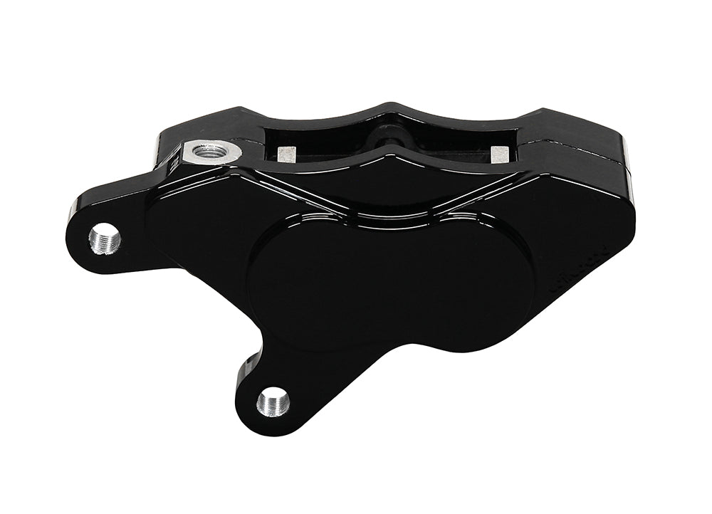 Wilwood 120-12116 GP310 pinza de freno delantera de moto 2008+ con anclaje por orejetas derecha 4 pistones negra