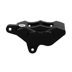 Pinza de freno delantera izquierda Wilwood 120-7737 GP310 para motocicleta, modelos 84-99, con montaje en espárrago, 4 pistones, color negro.