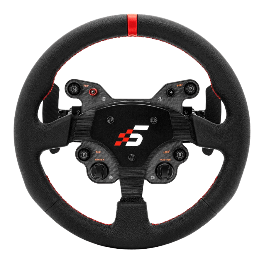 Volante GT1 de cuero tipo R de 330 mm SIMAGIC con levas de cambio para simulador simracing