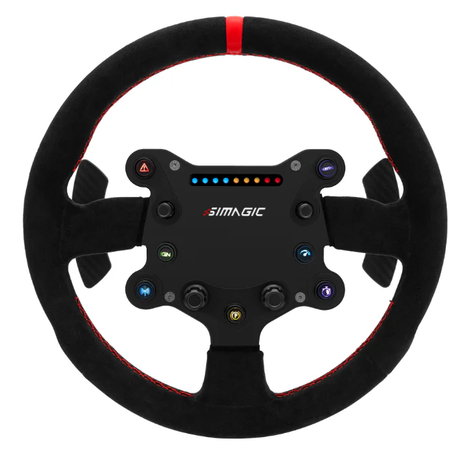 Volante de simulador GT Sport SIMAGIC de ante con levas de cambio para simracing