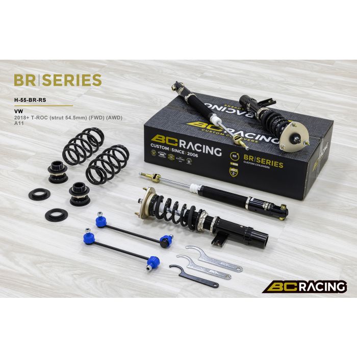 BC Racing BR Series Coilovers H-55-BR-RA for VW T-Roc A11 FWD/AWD 2018+ (54.5 mm)