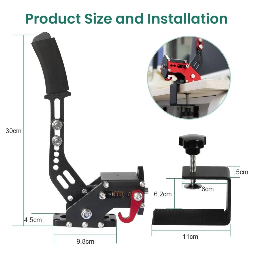 Freno de mano Hall SIMSONN para simulador Simracing - Rojo