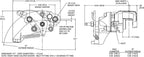 Pinza de freno flotante Wilwood 120-17080 HE1 Hydra-Electric derecha 1 pistón