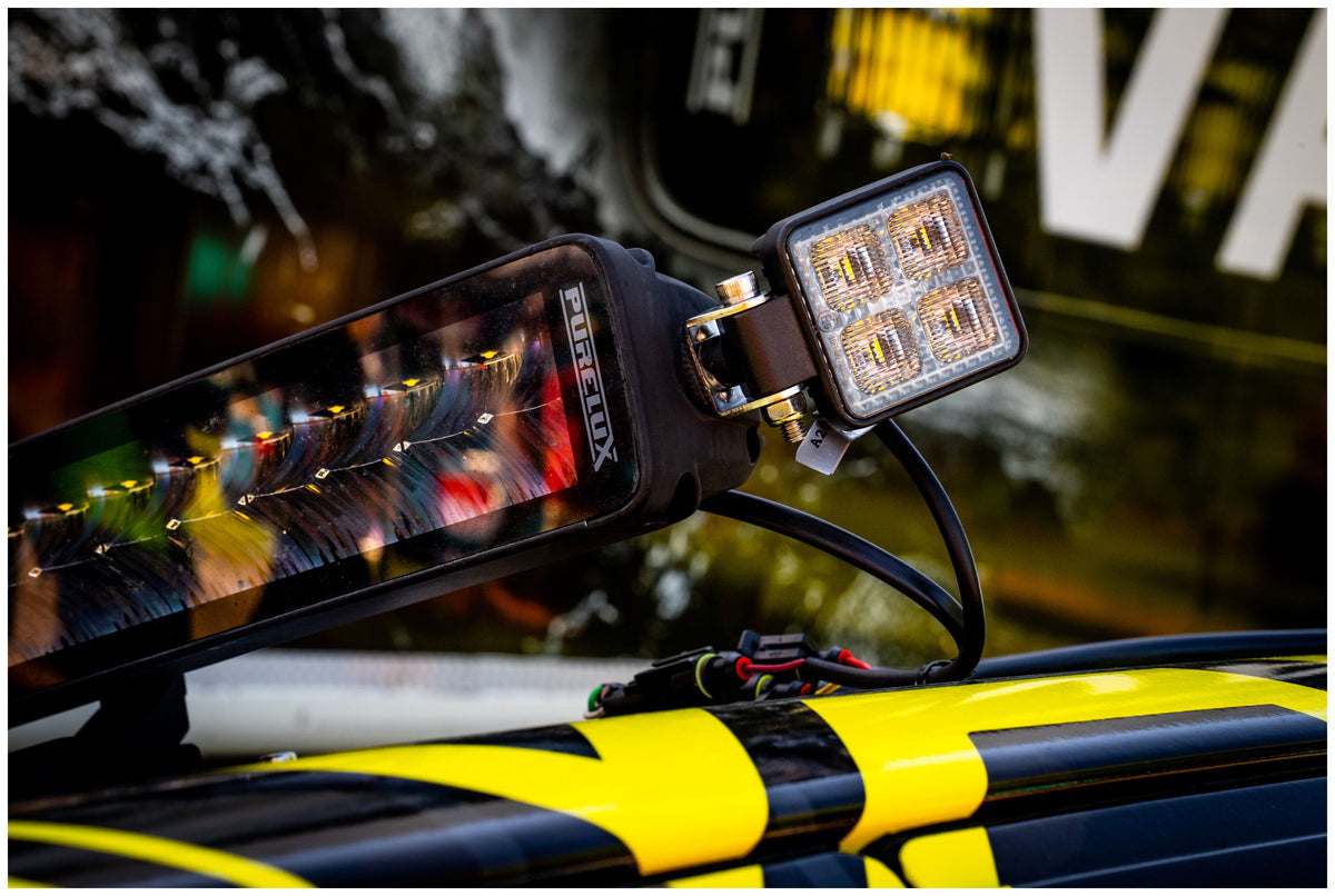Faro de trabajo LED Purelux Terrain Black Mini 5 cm 112 W haz ancho