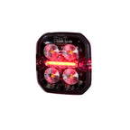 Luz de advertencia y posición LED Purelux Ultra Slim Square ámbar / rojo 60 mm 12V 24V 8W