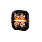 Luz de advertencia y posición LED Purelux Ultra Slim Square ámbar / rojo 60 mm 12V 24V 8W