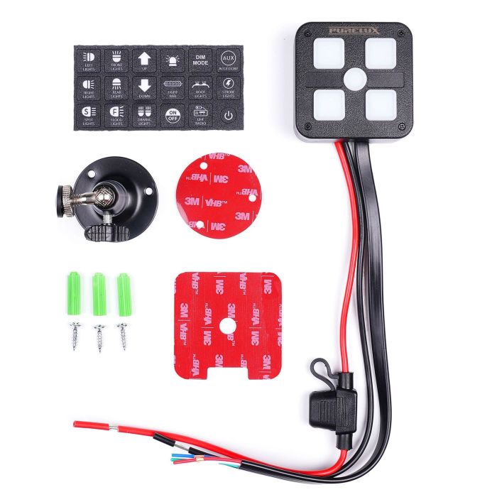 Purelux Mini Dashboard Controller 10-30V Light Switch Panel