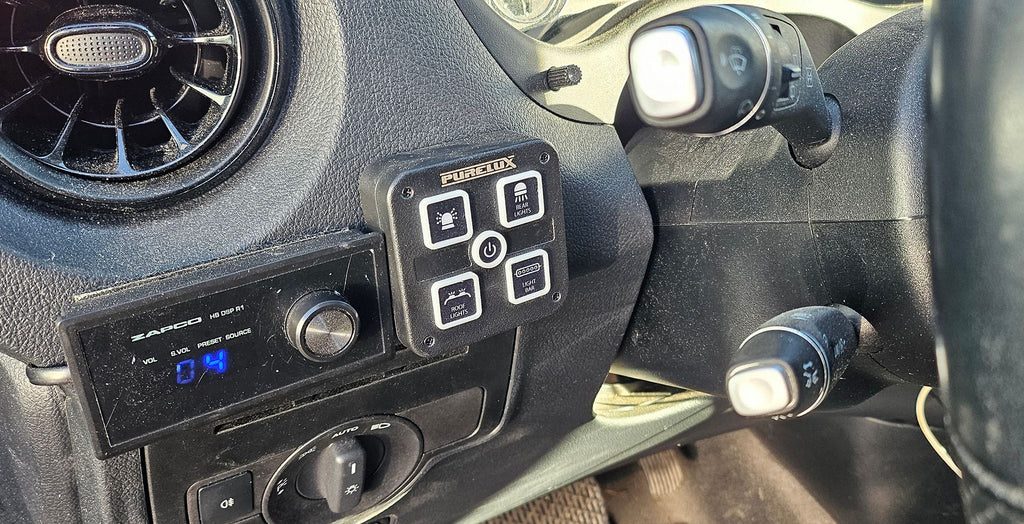 Panel de interruptores de luces Purelux Mini Dashboard Controller 10-30V