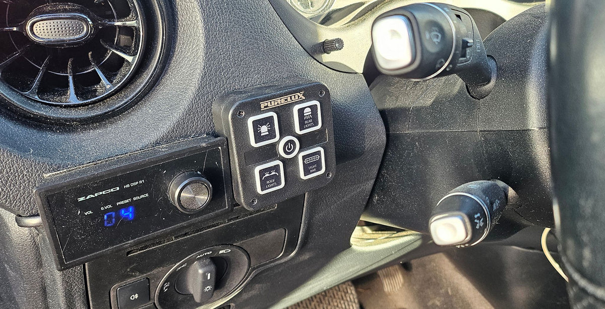 Panel de interruptores de luces Purelux Mini Dashboard Controller 10-30V