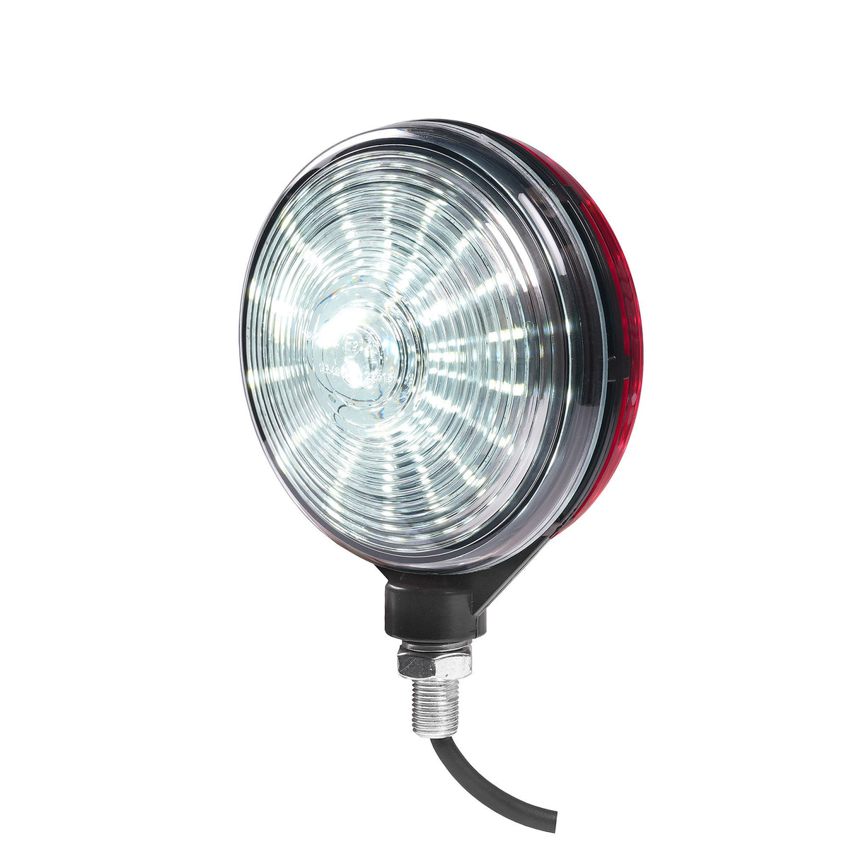 Luz de posición y advertencia de doble cara Purelux Spectrum Newschool roja y blanca 12V 24V 109 mm 2W