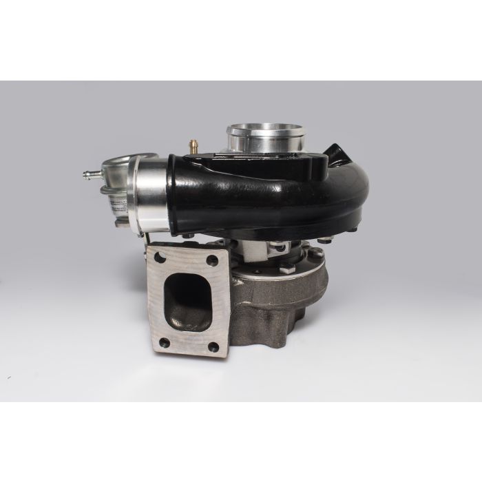 TurboSystems HTX2651B1W turbo, 90-degree air outlet.