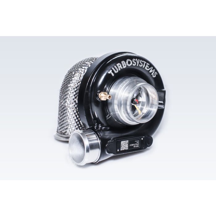 TurboSystems HTX2754B1V turbocharger, 90-degree air outlet.