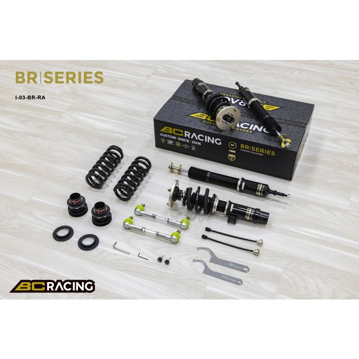 BC Racing I-03-BR-RA Coilovers for BMW 3 Series E90/E91 2005-2011 (remove the sway bar for installation).