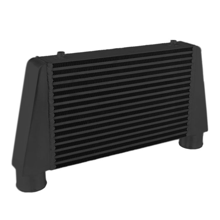 Intercooler 450x280x76mm FMIC.EU Upward Inlet/Outlet, black.