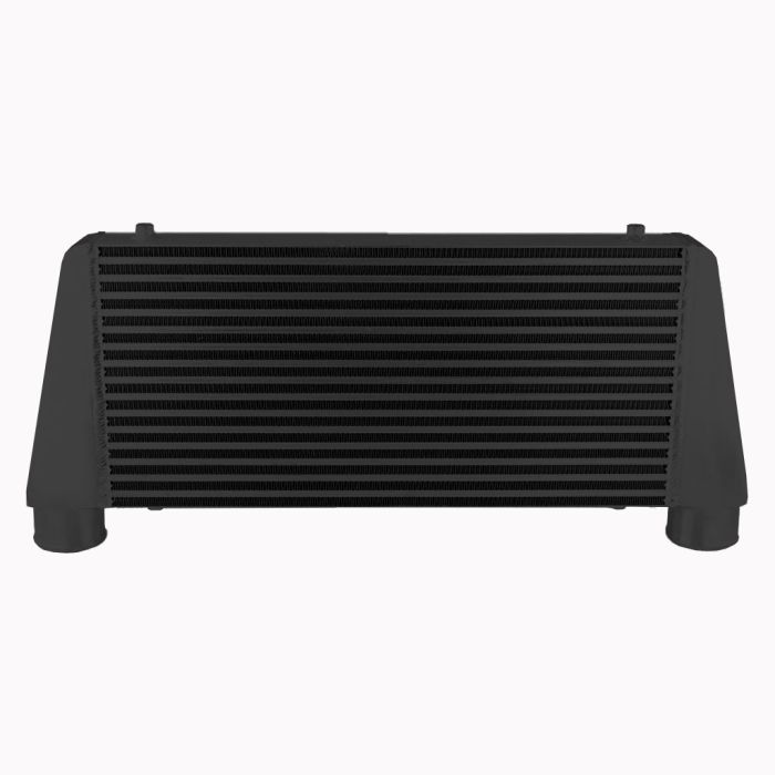 Intercooler 600x280x76mm FMIC.EU Entrada/Salida hacia arriba, color negro.