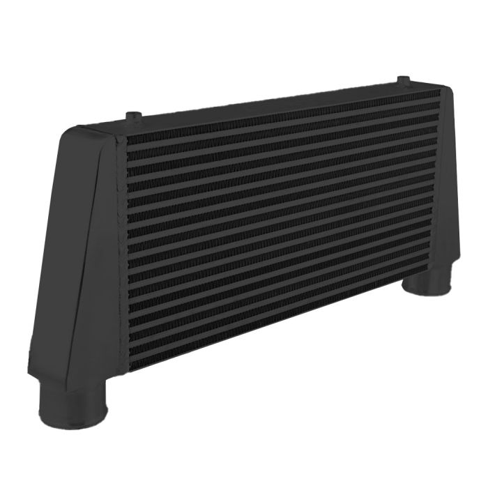 Intercooler 600x280x76mm FMIC.EU Entrada/Salida hacia arriba, color negro.
