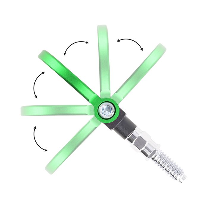 Gancho de remolque redondo Jr.Spec M16x3.0 verde