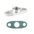 Brida de retorno de aceite 1/2 NPT hembra para turbocompresores Garrett GT40–GT55