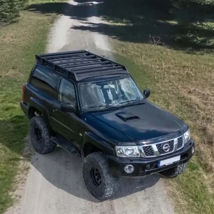 Baca de techo corta de aluminio con retroiluminación IOD Performance para Nissan Patrol Y61 SWB