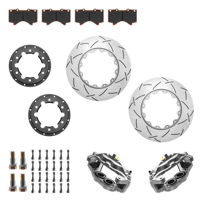 Kit de frenos delanteros grandes IOD con pinzas de cuatro pistones DBA Brakes para Nissan Patrol Y61