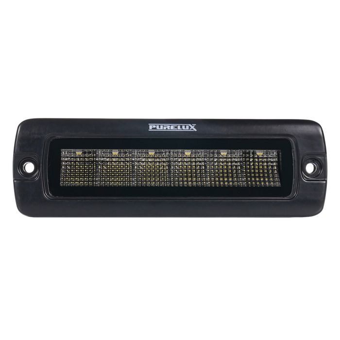 Lámpara de trabajo Purelux negra, empotrable, delgada, 20 cm, 30 W, haz de luz amplio, IOD Performance, 1 unidad.